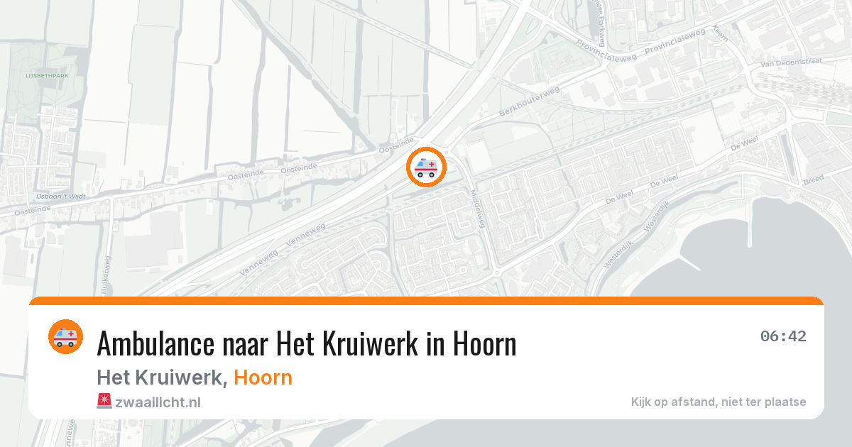 Ambulance naar Het Kruiwerk in Hoorn — 30 jul 2026