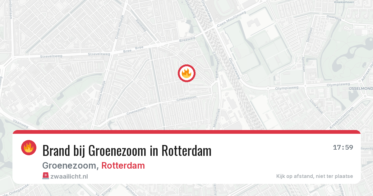 Brand bij Groenezoom in Rotterdam — 29 mei 2026