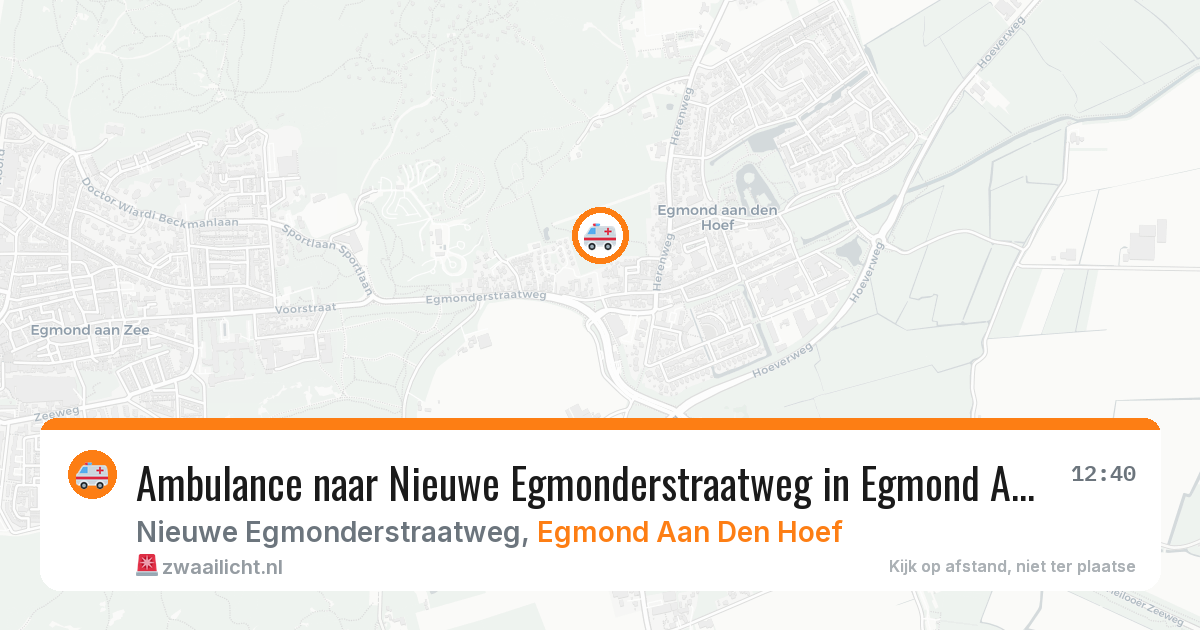 Ambulance naar Nieuwe Egmonderstraatweg in Egmond Aan Den Hoef — 18 mei 2026