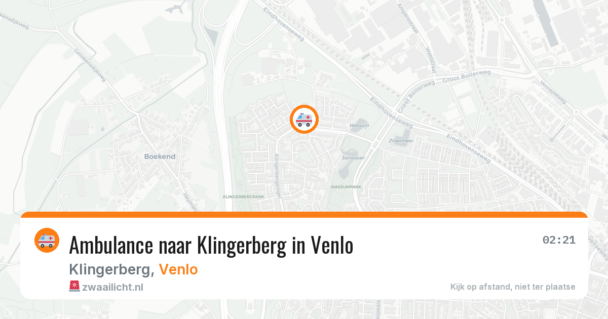 Ambulance naar Klingerberg in Venlo — 27 jul 2026