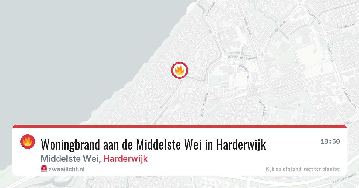 Woningbrand aan de Middelste Wei in Harderwijk — 1 jun 2026