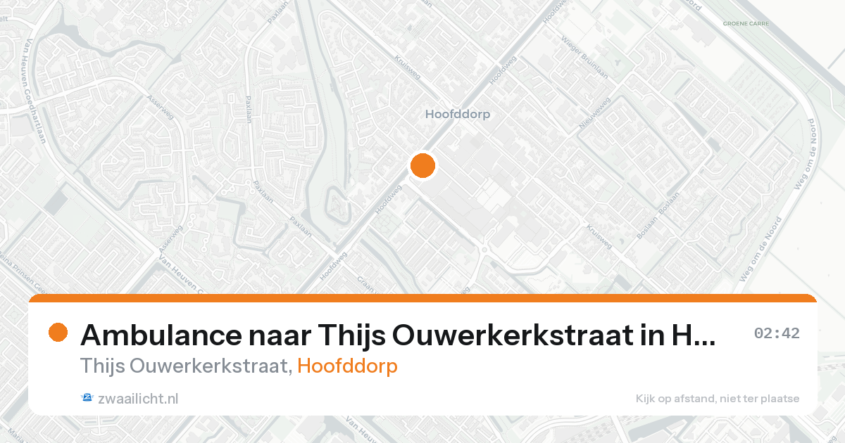 Ambulance naar Thijs Ouwerkerkstraat in Hoofddorp — 31 mei 2026