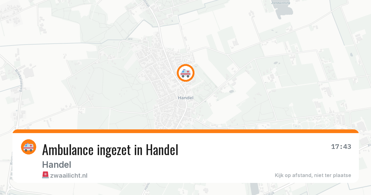 Ambulance ingezet in Handel — 11 mei 2026