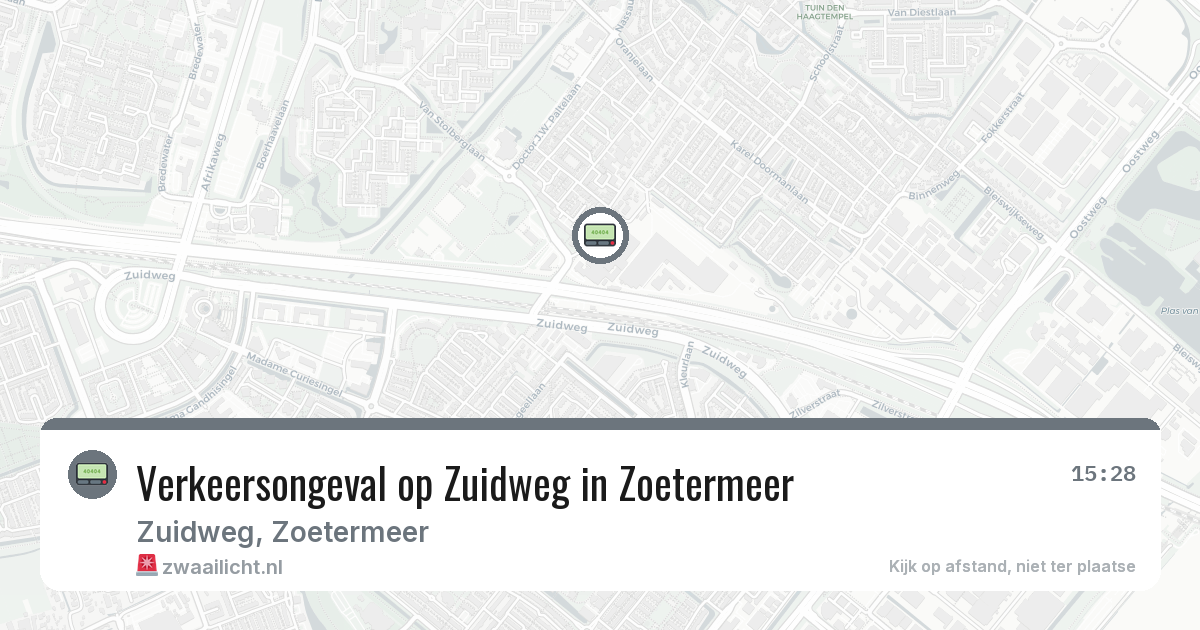 Verkeersongeval op Zuidweg in Zoetermeer — 2 mrt 2026