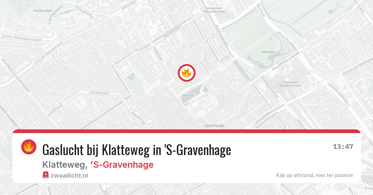 Gaslucht bij Klatteweg in 'S-Gravenhage — 17 jan 2026