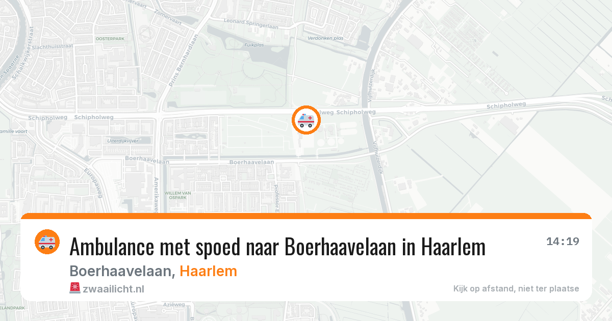 Ambulance met spoed naar Boerhaavelaan in Haarlem — 21 apr 2026