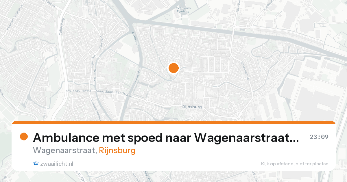 Ambulance met spoed naar Wagenaarstraat in Rijnsburg — 18 aug 2026