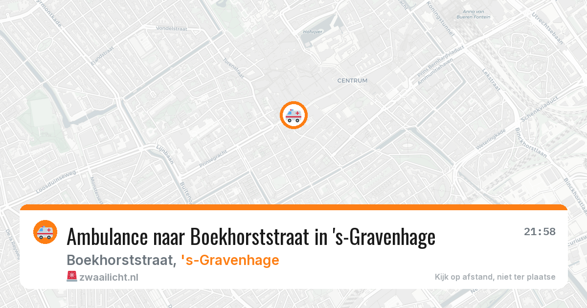 Ambulance naar Boekhorststraat in 's-Gravenhage — 22 jun 2026