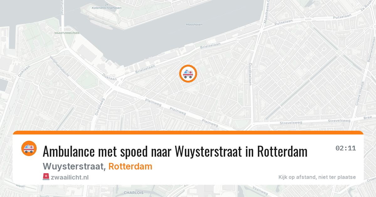 Ambulance met spoed naar Wuysterstraat in Rotterdam — 12 jul 2026