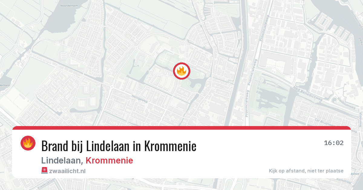 Brand bij Lindelaan in Krommenie — 23 jul 2026