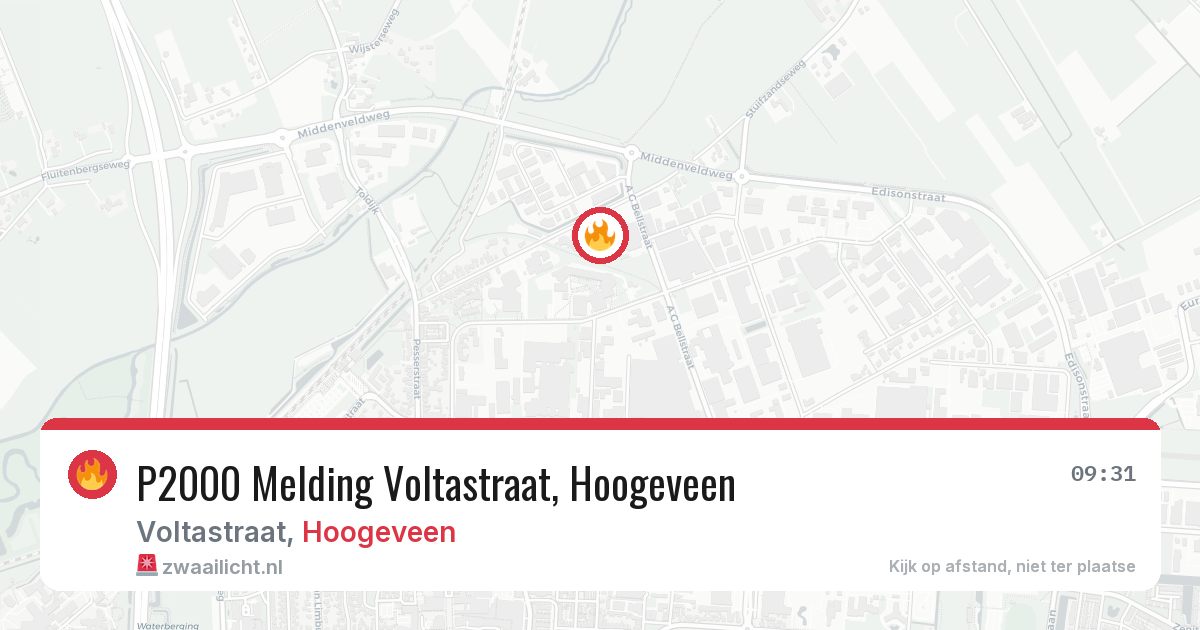 P2000 Melding Voltastraat, Hoogeveen — 10 aug 2026
