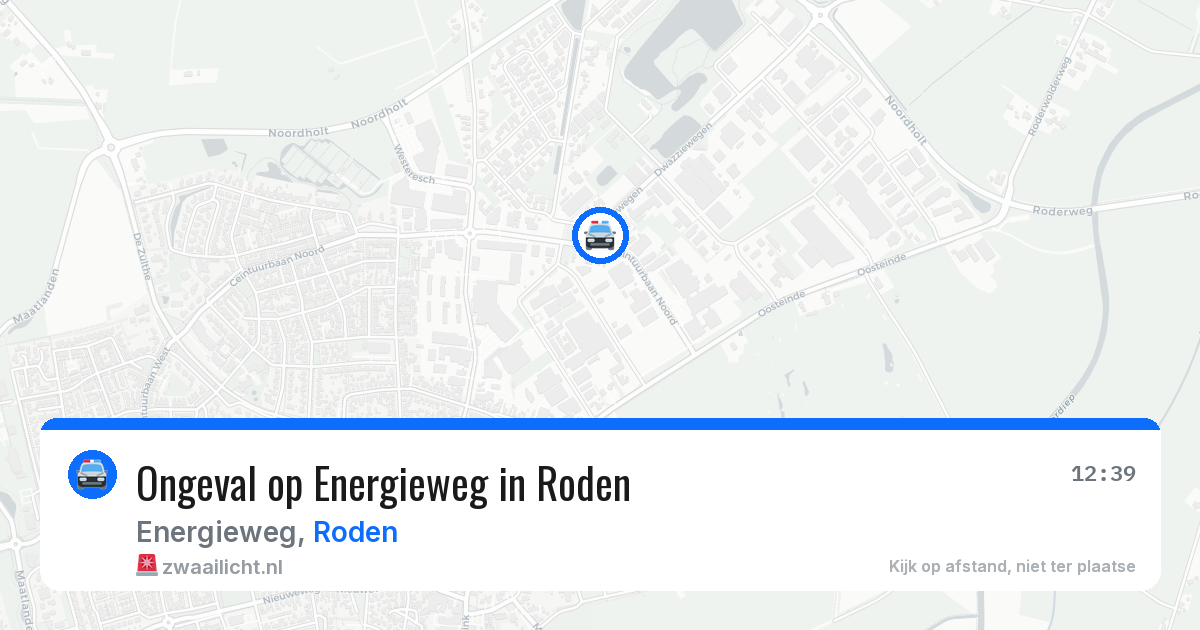 Ongeval op Energieweg in Roden — 27 jun 2026