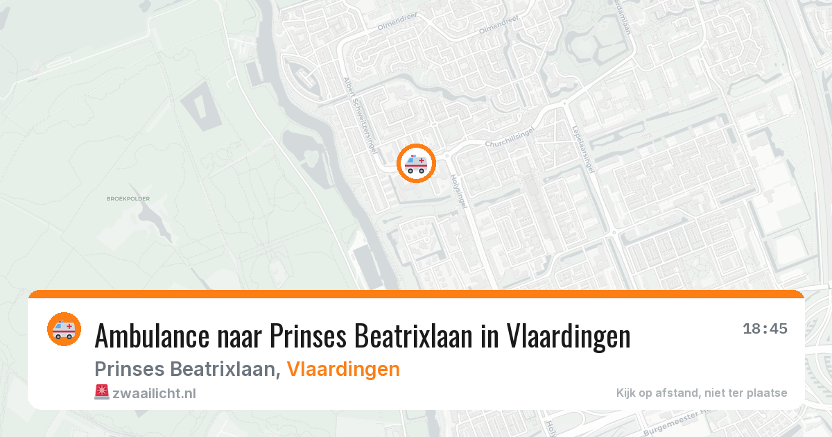 Ambulance naar Prinses Beatrixlaan in Vlaardingen — 28 jun 2026