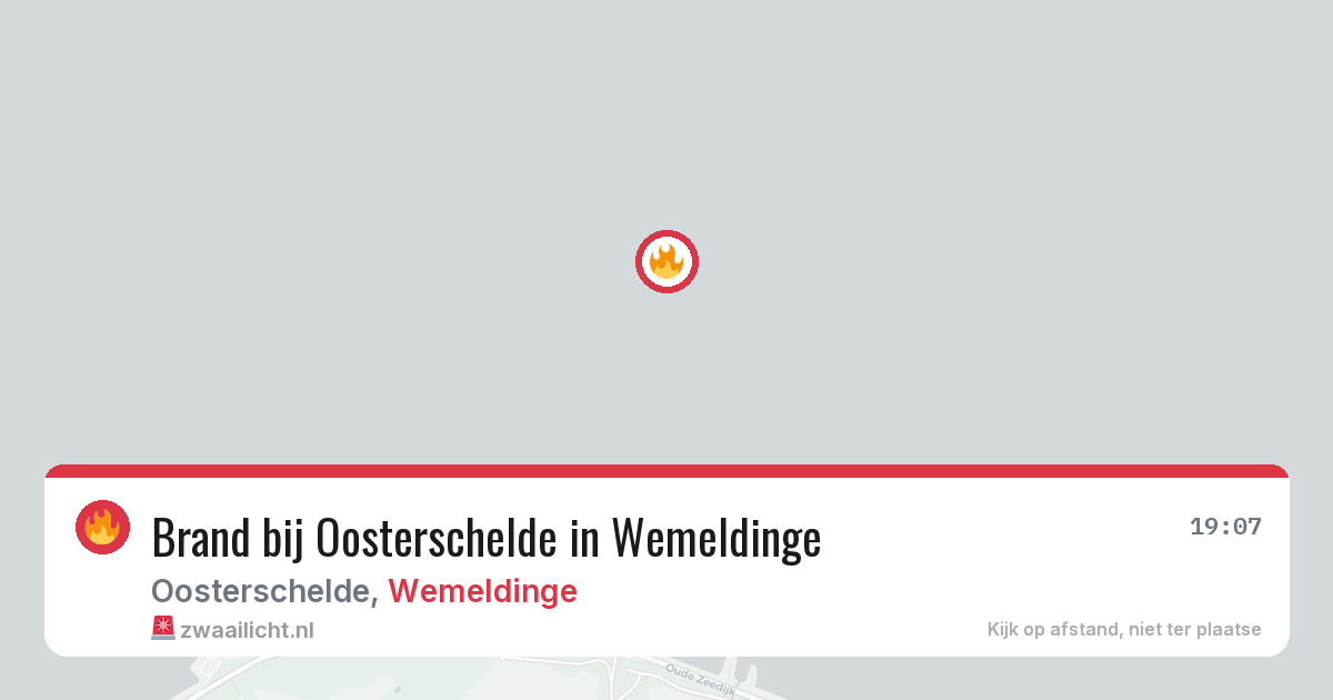Brand bij Oosterschelde in Wemeldinge — 6 jul 2026