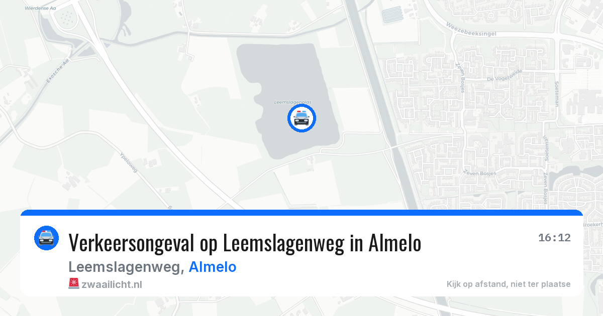 Verkeersongeval op Leemslagenweg in Almelo — 17 jun 2026