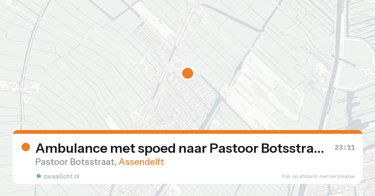 Ambulance met spoed naar Pastoor Botsstraat in Assendelft — 15 aug 2026