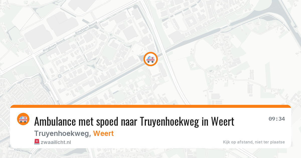 Ambulance met spoed naar Truyenhoekweg in Weert — 31 jul 2026