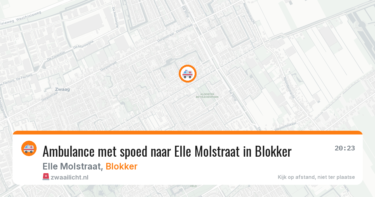 Ambulance met spoed naar Elle Molstraat in Blokker — 7 apr 2026