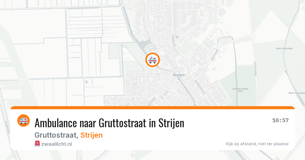 Ambulance naar Gruttostraat in Strijen — 10 jun 2026