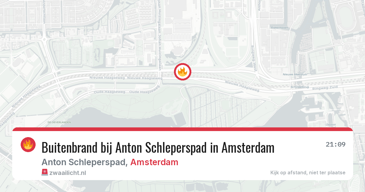 Buitenbrand bij Anton Schleperspad in Amsterdam — 5 aug 2026
