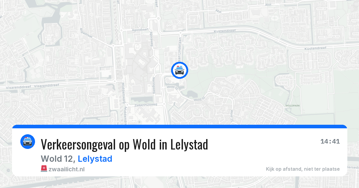 Verkeersongeval op Wold in Lelystad — 5 aug 2026