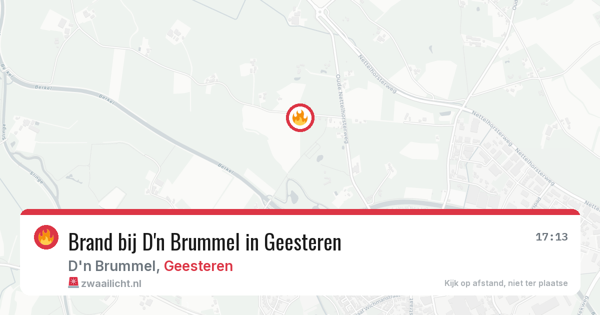 Brand bij D'n Brummel in Geesteren — 29 mei 2026
