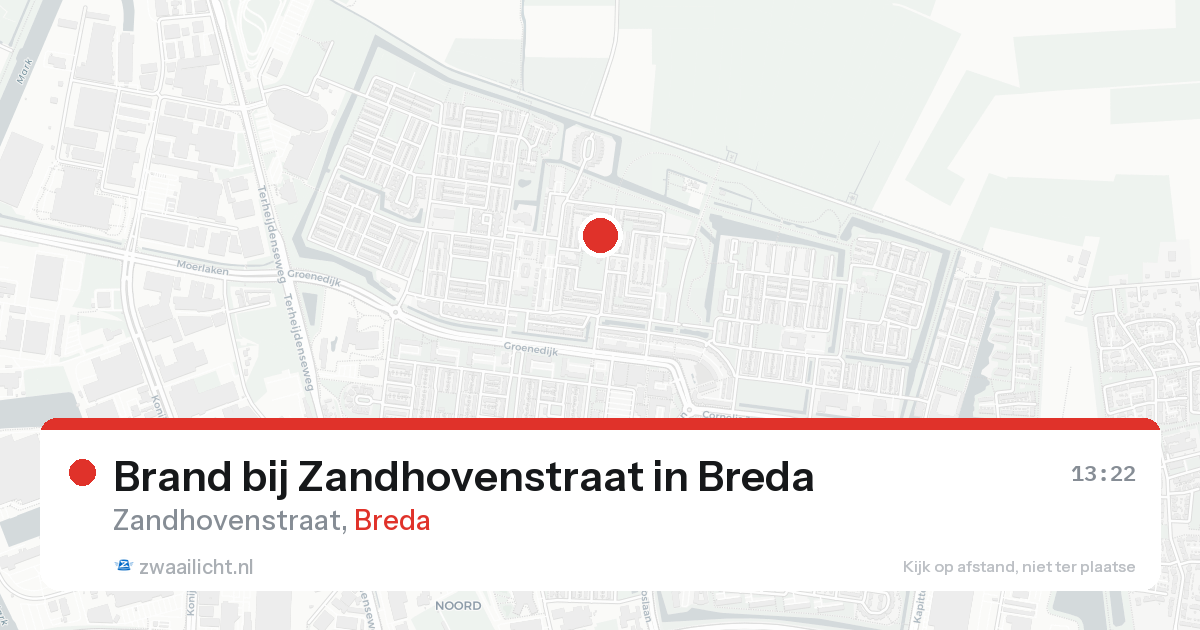 Brand bij Zandhovenstraat in Breda — 24 aug 2026