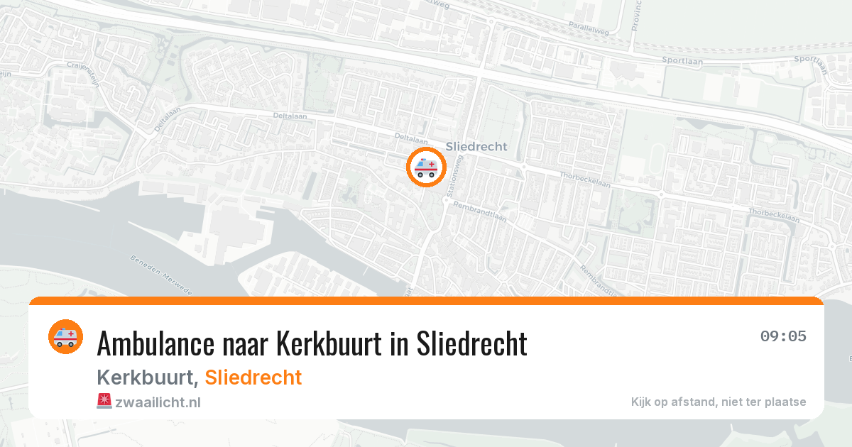 Ambulance naar Kerkbuurt in Sliedrecht — 12 aug 2026