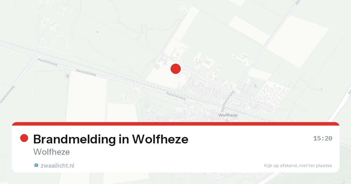 Brandmelding in Wolfheze — 24 aug 2026