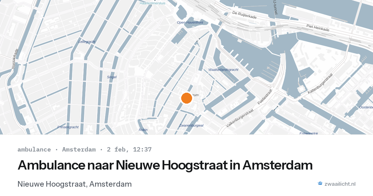 Ambulance naar Nieuwe Hoogstraat in Amsterdam — 2 feb 2026