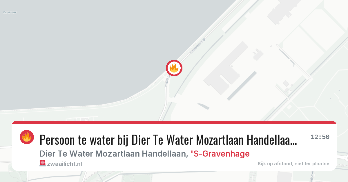 Persoon te water bij Dier Te Water Mozartlaan Handellaan in 'S-Gravenhage — 21 jul 2026