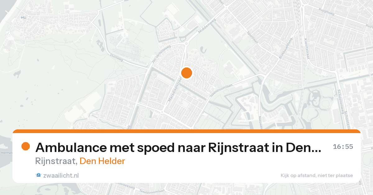 Ambulance met spoed naar Rijnstraat in Den Helder — 18 aug 2026