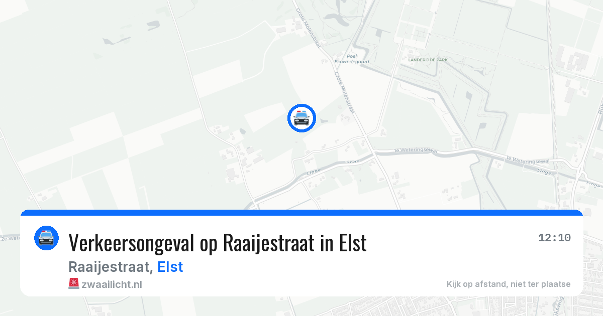 Verkeersongeval op Raaijestraat in Elst — 17 jun 2026