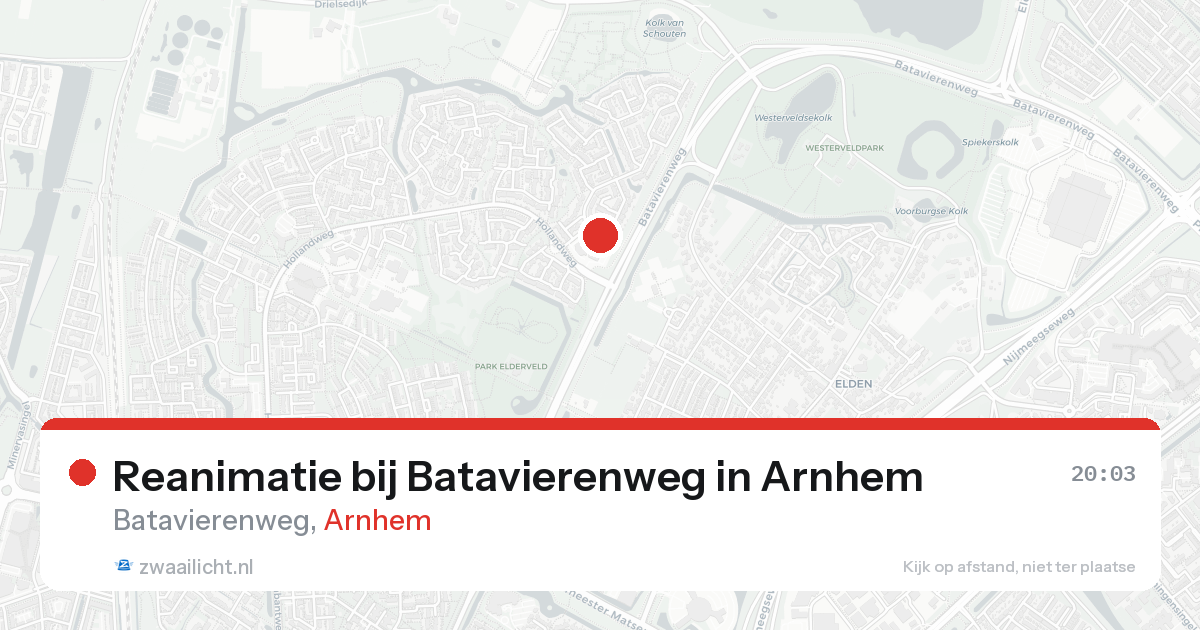 Reanimatie bij Batavierenweg in Arnhem — 21 aug 2026