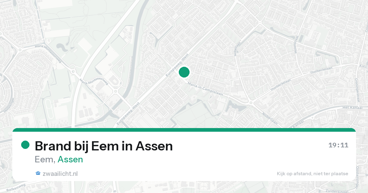 Brand bij Eem in Assen — 15 aug 2026