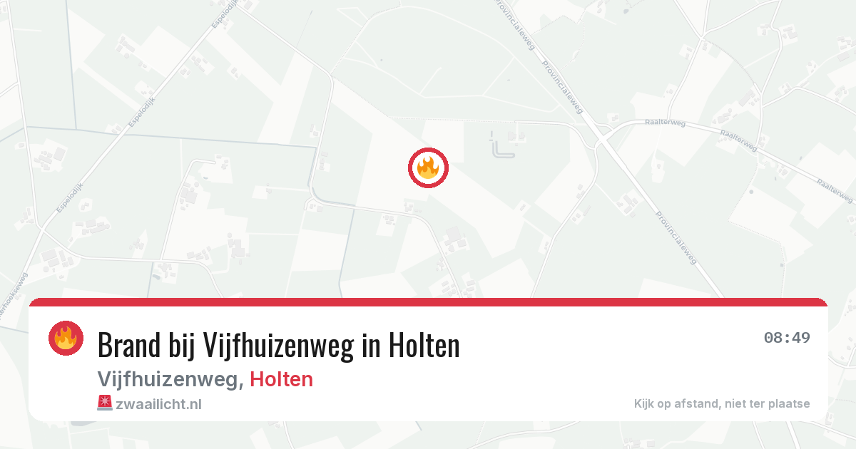 Brand bij Vijfhuizenweg in Holten — 28 jun 2026