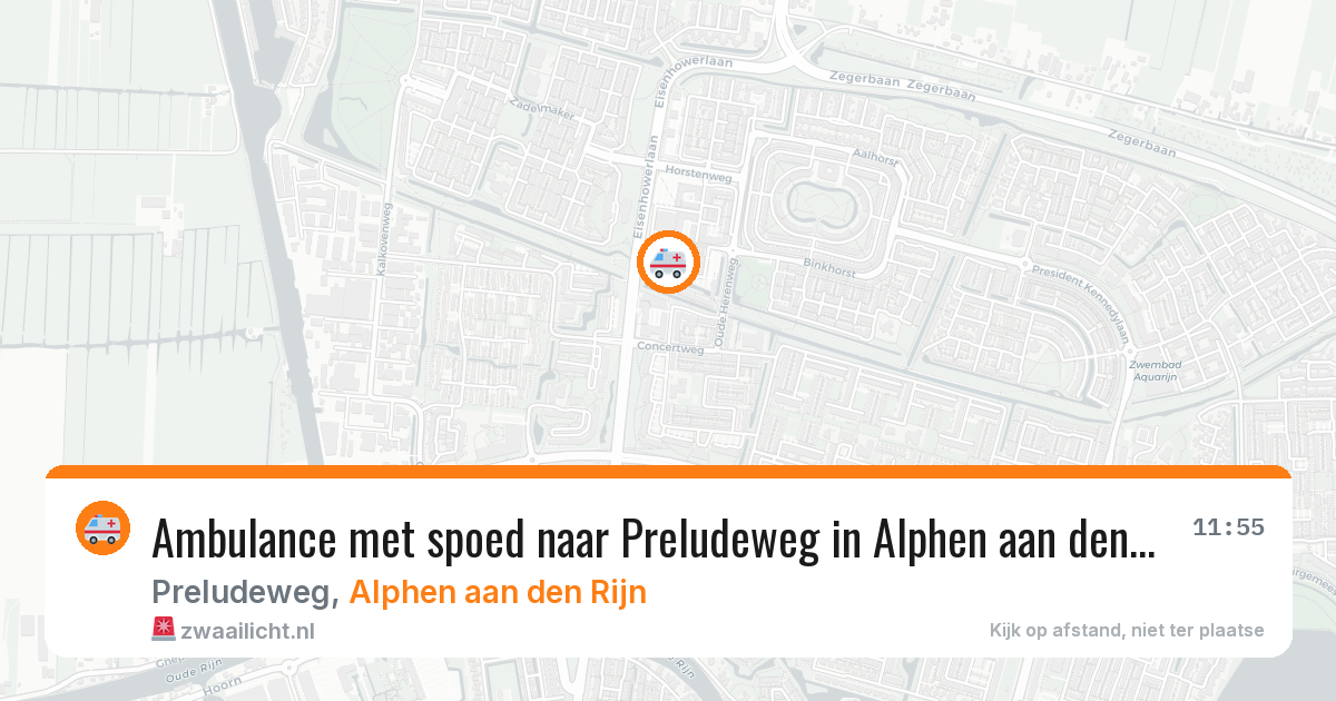 Ambulance met spoed naar Preludeweg in Alphen aan den Rijn — 22 mei 2026