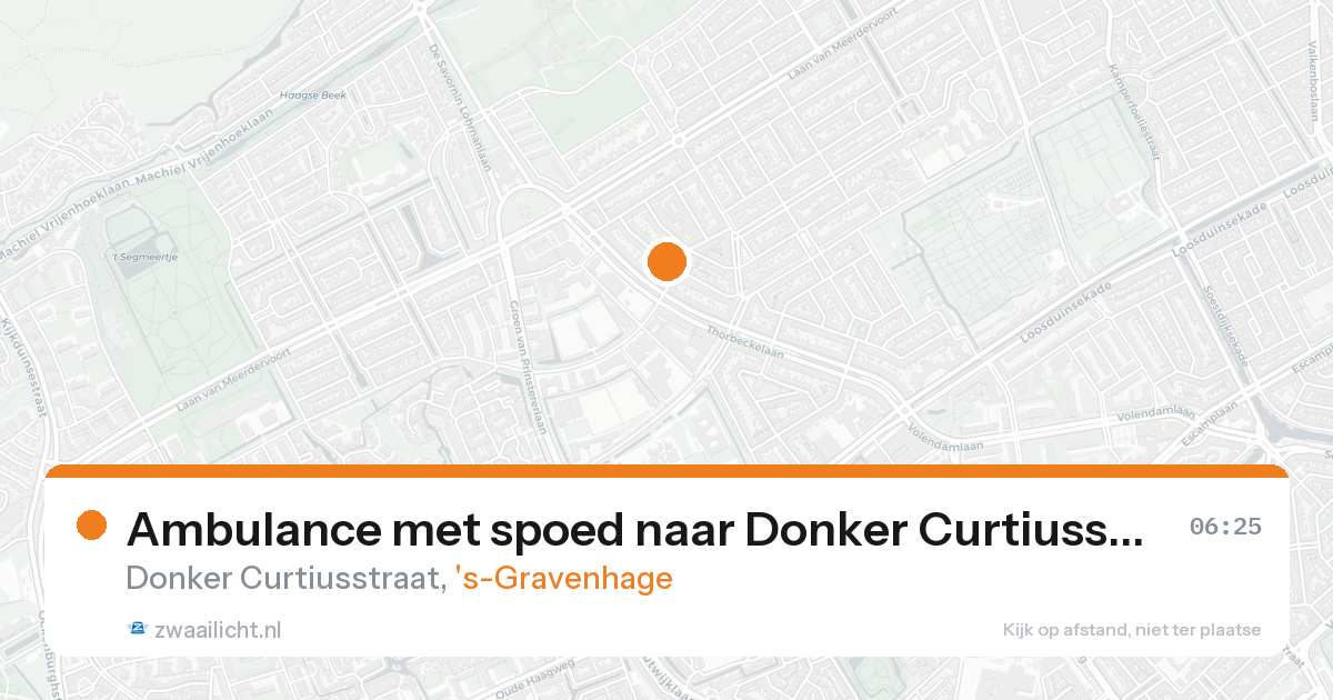 Ambulance met spoed naar Donker Curtiusstraat in 's-Gravenhage — 7 mei 2026