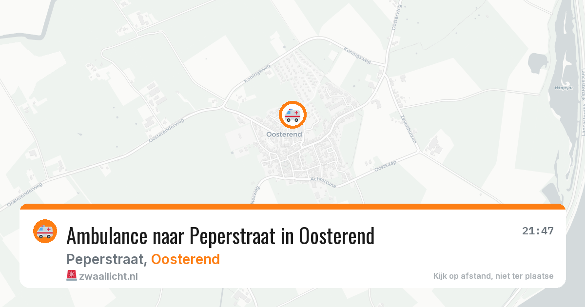 Ambulance naar Peperstraat in Oosterend — 30 mei 2026