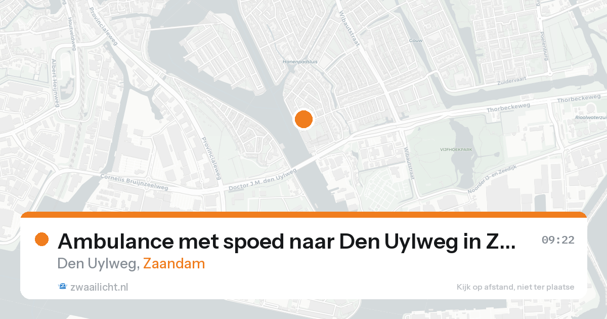 Ambulance met spoed naar Den Uylweg in Zaandam — 15 aug 2026