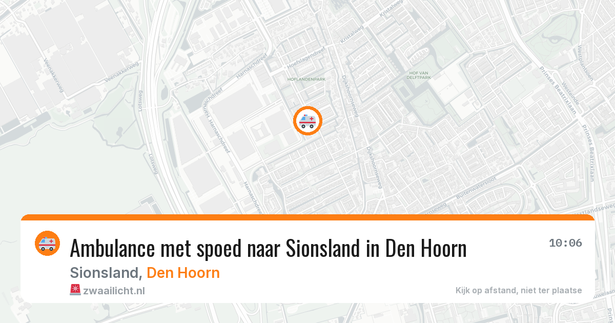 Ambulance met spoed naar Sionsland in Den Hoorn — 31 mei 2026