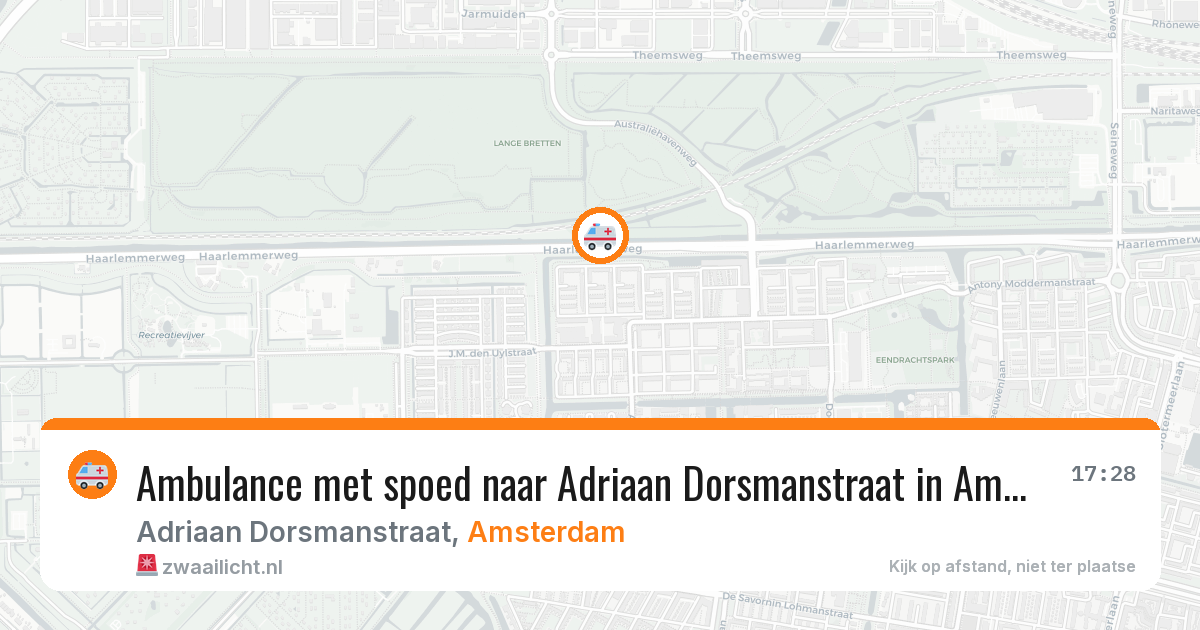Ambulance met spoed naar Adriaan Dorsmanstraat in Amsterdam — 1 jul 2026