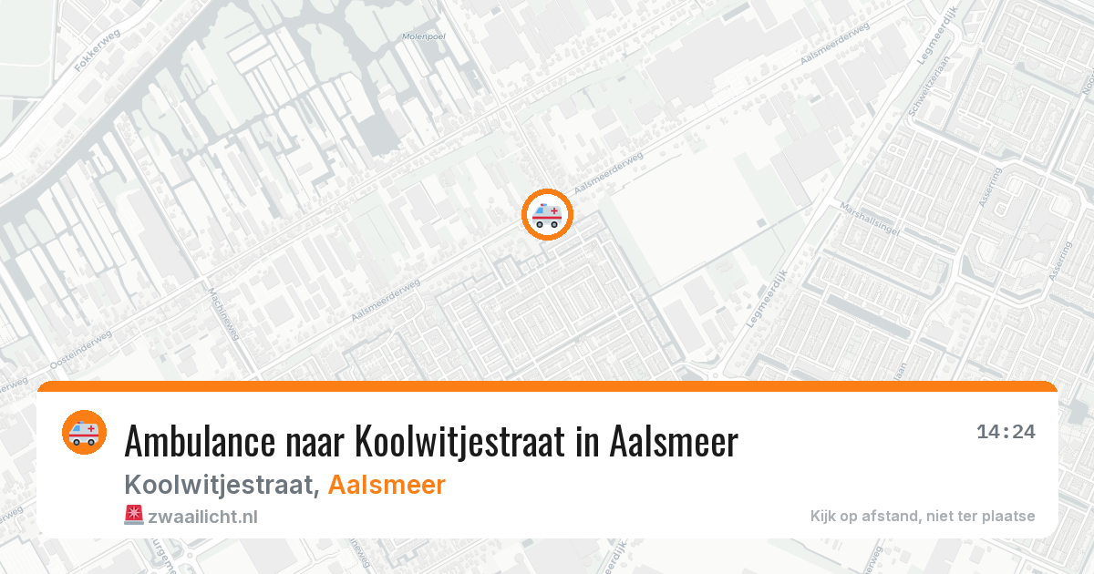 Ambulance naar Koolwitjestraat in Aalsmeer — 28 mei 2026