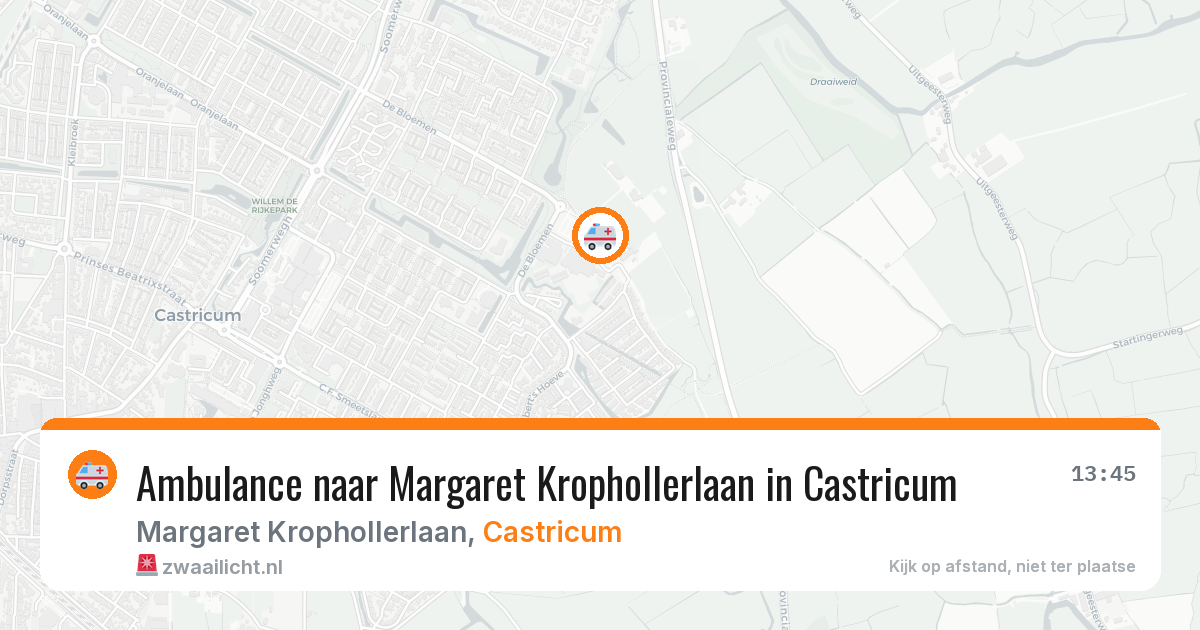 Ambulance naar Margaret Krophollerlaan in Castricum — 25 mei 2026