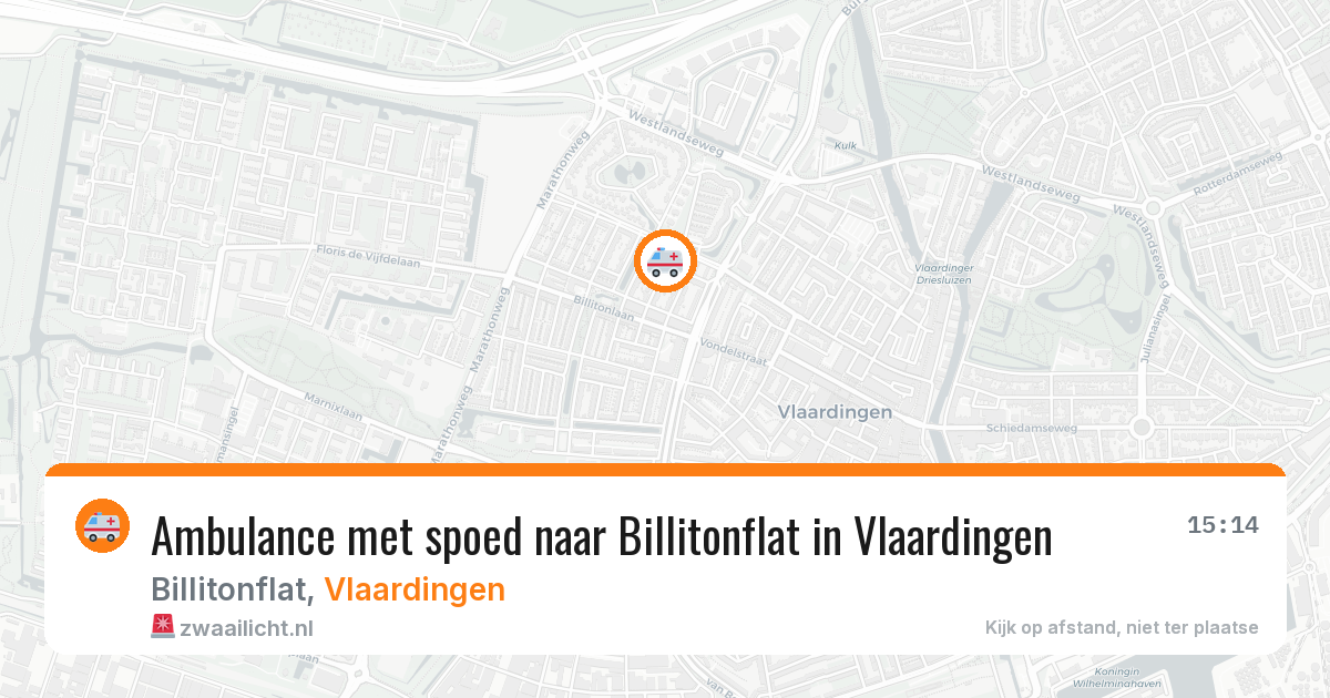 Ambulance met spoed naar Billitonflat in Vlaardingen — 7 mei 2026