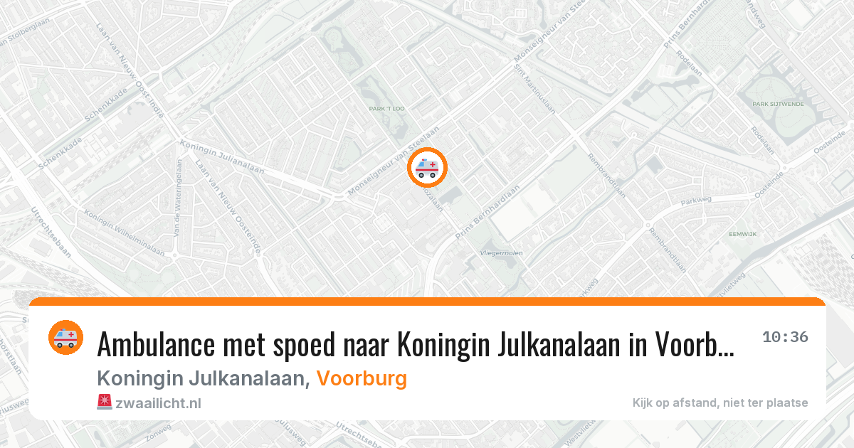 Ambulance met spoed naar Koningin Julkanalaan in Voorburg — 13 jun 2026