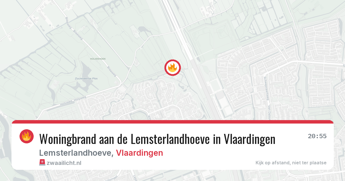 Woningbrand aan de Lemsterlandhoeve in Vlaardingen — 14 jul 2026