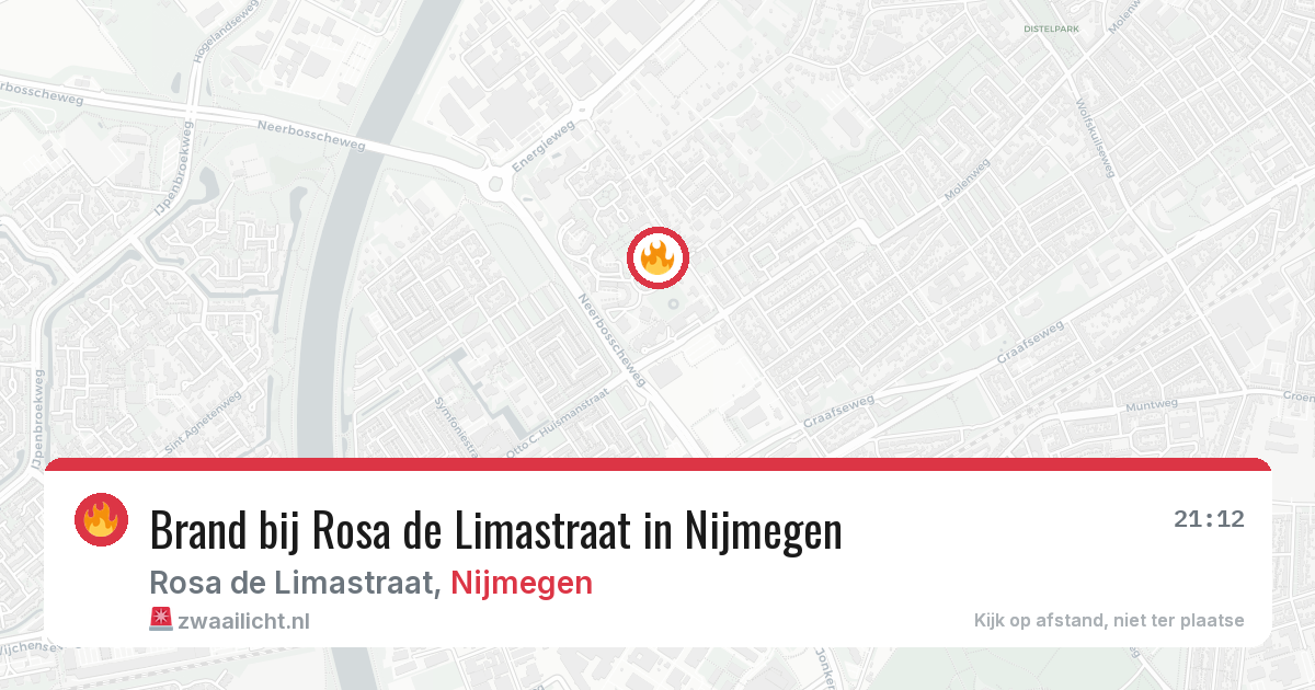 Brand bij Rosa de Limastraat in Nijmegen — 5 mrt 2026