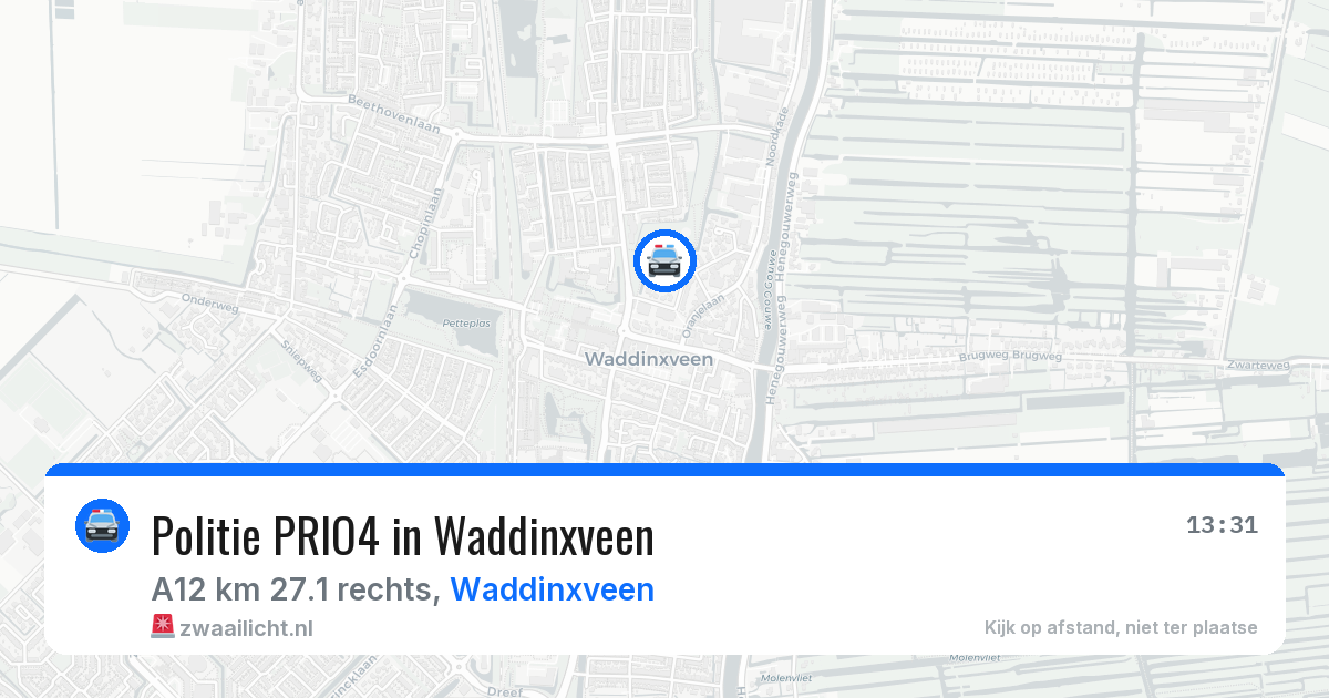 Politie PRIO4 in Waddinxveen — 23 mei 2026 | 🚨 Zwaailicht.nl