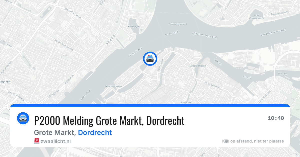 P2000 Melding Grote Markt, Dordrecht — 8 mei 2026